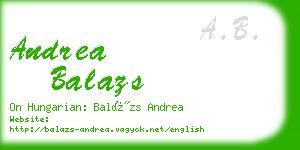 andrea balazs business card